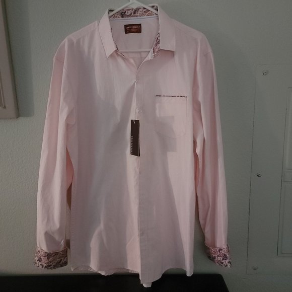 consequence Other - NWT Consequence Men's Button down shirt light pink/paisley
